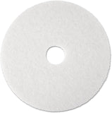 3M 08481 Super Polish Floor Pad 4100, 17-Inch Diameter, White, 5/Carton