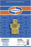 Uniweld HCC46 Brass Hose Coupling from "A" LH to "B" LH