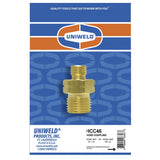 Uniweld HCC46 Brass Hose Coupling from "A" LH to "B" LH