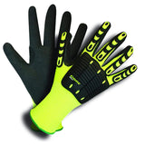 Cordova 7735 OGRE Impact High-Visibility Work Gloves, Padded Nitrile Coating, Reinforced Thumb, Flexible, Comfy, Heavy-Duty