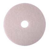 3M Niagara White Polishing Pad 4100N, 20 in, 5/Case