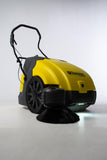 Tornado Torrent 28 Walk-Behind Battery Sweeper | 28" Cleaning Path, Tandem Roller System, 10 Gal Hopper, LED Headlight, 4-Hour Run Time | Model TW050-W28-U