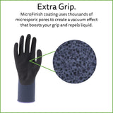 Cordova Towa Activgrip Advance 13-Gauge Gloves, Gray Nylon Shell, Black Microfinish Nitrile Palm Coating, 12-Pack