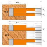 CMT CMT 694.022.31 Two-Piece Adjustable Grooving Set, 6-11/16-Inch Diameter, 1-1/4-Inch Bore