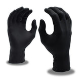 TTS Products Cordova Nitri-Cor Agility, Disposable Nitrile Gloves, Industrial Grade, 6-Mil, Powder Free, Textured, Black Color, Beaded Cuff, Medium #4089M (Case)