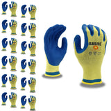 Sabre Gloves, 10-Gauge, Cct Core Technology Shell, Blue Latex Palm Coating, ANSI Cut Level A5, 12-Pack