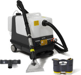 Dapper Commercial Carpet & Upholstery Extractor with Steam & Spray Vacuum – 2.5 Gallon Deep Cleaning Machine with Mite Remover, Dual Power Cords