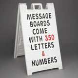 Plasticade Signicade Deluxe A Frame Sidewalk Curb Sign Portable Folding Double Sided Display with Quick Change System for Store Signs, White