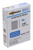 Spotnails B18-11 18GA 7/16" Leg Composite Brads 2000 Count