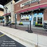 Plasticade Roll-A-Post Portable Sign Post Base, Designed for School, Airport, Parking Lot or Sidewalk, Durable Plastic for Wind Resistance, Post not Included