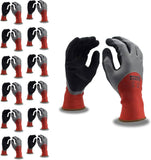 Cordova 3994XL Tandem Gloves, 15-Gauge, Red Polyester Shell, 3/4 Two-Layer Sandy Latex Coating, X-Large, 12-Pack