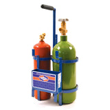 Uniweld 500S Metal Carrying Stand for 10 cu/ft "MC" Acetylene Tank and 20 cu/ft "R" Oxygen Tank