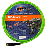 Spotnails GatorTuff Green Polyurethane Air Hose – 1/4" x 50 Ft – Lightweight & Flexible with Bend Restrictors