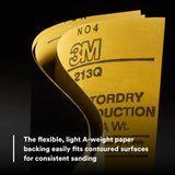 3M Wetordry Abrasive Sheet 213Q, 02038, 400+ Grit, 9 in x 11 in, Pack of 50 Sandpaper Sheets for Auto Sanding, Metal Sanding, Finishing, Paint Prep