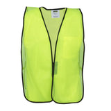 Cordova V101 General Purpose, Type O, Non-Rated, Lime Mesh Vest, Hook & Loop Closure, No Reflective Tape, One Size Fits Most, 10-Pack