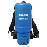 Clarke 9060707010 Comfort PAK10 Backpack Canister Vacuum, 110-120 V, 50-60 hz, 144 cfm, 9.5L Capacity, 50-feet Cord Length, Swivel hose, 62 dB A