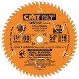 CMT P07060 ITK Plus Ultra Finish Saw Blade with 7-1/4 x 60 Teeth, 10-Degree ATB Shear and 5/8-Inch Bore
