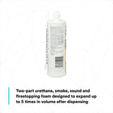 3M Fire Barrier Rated Foam FIP 1-Step, Maroon Color, 1-Step, Two-Part Urethane, Intumescent Foam, 12.85 fl oz Cartridge
