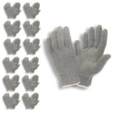 Cordova 3415GL Standard Weight Gloves, Gray, Poly/Cotton Machine Knit, Large, 12-Pack