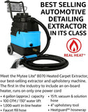 Mytee Lite 8070 Heated Carpet Extractor Bundle – Includes Air Lite 8400P Upholstery Tool, Crevice Tool, 15' Vacuum/Solution Hose, S3601 System Maintainer & 10 Microfiber Towels