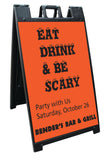 Plasticade Signicade Curb Sign/A-Frame 24x36" Color:Black