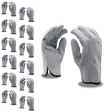 Cordova 7800M Select Split Leather Driver Gloves, Unlined, Shirred Elastic Back, Keystone Thumb, Gray