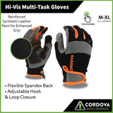 Cordova 99204 High Performance, Hi-Vis Multi-Task Safety Gloves, One Pair, X-Large