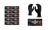 Cordova Nitri-Cor Agility, Disposable Nitrile Gloves, Industrial Grade, 6-Mil, Powder Free, Textured, Black Color, Beaded Cuff, Large #4089L (Case)