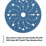 3M Blue Abrasive Disc or Sheet Roll, Choice or Multi-Hole or No-Hole, Primer Sanding, Paint Preparation, Body Repair