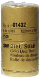 3M Stikit Gold Paper Disc Roll, 216U, 01432, 6 in, P500 grade, 175 Discs Per Roll, Automotive Abrasive Disc