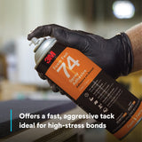 3M Foam Fast 74 Spray Adhesive Clear, (Net Fill: 16.9 fl Ounce)(Pack of 1)