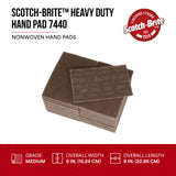 3M Scotch-Brite Heavy Duty Hand Pad 7440B, 6 in x 9 in, Pack of 40, Hand Sanding Pad - Metal Deburring and Finishing Pad - Coating and Corrosion Removal