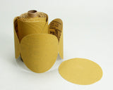 3M Hookit Gold Film D/F Disc 255L, Aluminum Oxide, Dry Only, 5" Diameter, P180 Grit, Gold (Pack of 100)