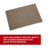 3M Scotch-Brite Heavy Duty Hand Pad 7440B, 6 in x 9 in, Pack of 40, Hand Sanding Pad - Metal Deburring and Finishing Pad - Coating and Corrosion Removal