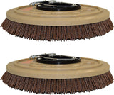 Mal-Grit Xtra™ Brushes for Tennant T600 Auto Scrubber (2-Pack) - Extra-Aggressive Replacement Grit Stripping Brushes (32" Deck)