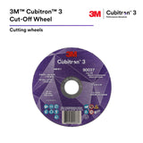 3M Cubitron 3 Cut-Off Wheel, ANSI, Precision Shaped Grain, for Autobody and Marine Sheet Metal, Stainless Steel Tubing, Exhaust Pipes