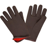Cordova 1600 Red Lined Gloves, Slip-On Style, Brown Jersey, Large, 12-Pack