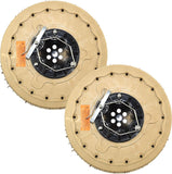 Mal-Grit Xtra™ Brushes for Tennant T600 Auto Scrubber (2-Pack) - Extra-Aggressive Replacement Grit Stripping Brushes (32" Deck)