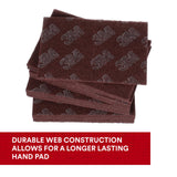 3M Scotch-Brite Production Hand Pad 8447, 6 in x 9 in, 20 pads per box, 3 boxes per case,Maroon