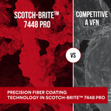 3M Scotch-Brite 7448 PRO Hand Pad - 6 in x 9 in Hand Sanding Pad - For Metal Surface Preparation, Removing Rust and Paint and Finishing