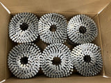 15 Degree Wire Coil Nail Electro-Galvanized 3" X .120 Screw Shank 1,500/Box