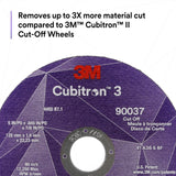 3M Cubitron 3 Cut-Off Wheel, ANSI, Precision Shaped Grain, for Autobody and Marine Sheet Metal, Stainless Steel Tubing, Exhaust Pipes