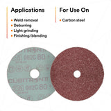 Cubitron II Fibre Disc 982C, Precision-Shaped Grain Abrasive Discs, for Heavy Grinding, Deburring, Beveling, Finishing, and Weld Removal