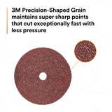 Cubitron II Fibre Disc 982C, Precision-Shaped Grain Abrasive Discs, for Heavy Grinding, Deburring, Beveling, Finishing, and Weld Removal