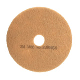 3M Tan Burnish Pad 3400, Floor Care Pad (Case of 5)