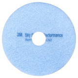 3M Sky Blue Hi-Performance Burnish Pad 3050, 19 in, 5/Case