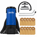Powr-Flite BP4S Pro-Lite Backpack Vacuum 4 qt BUNDLE