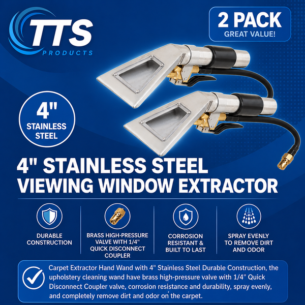 TTS Products Upholstery Cleaning Wand (2-Pack) with View Window – Auto