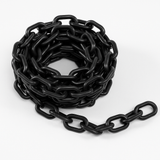 Chain Plastic Barrier Chain, Black, 1.5-Inch Link Diameter, 25-Foot Length