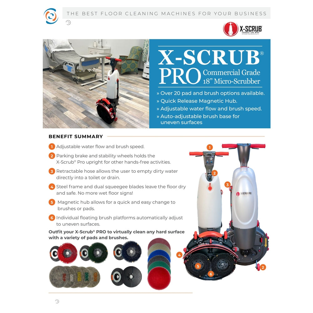 Proscrub Machine X-Scrub Pro Micro Scrubber Commercial Grade 18